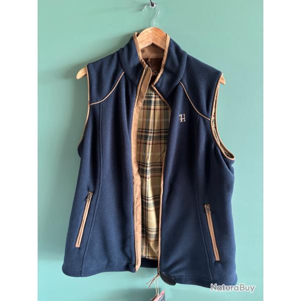 Veste Harkila sans manche bleu femme