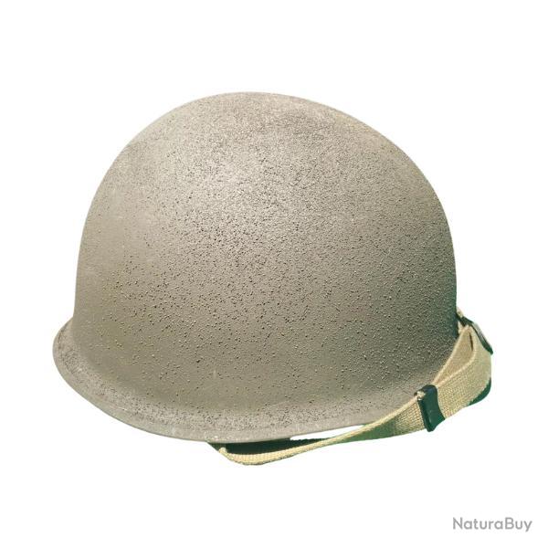 Casque M1 Grain + Jugulaire Premium Type Seconde Guerre Sans Liner, Sans filet