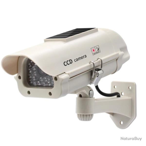 Camra Factice Fausse Camra de Surveillance Solaire tanche avec LED Rouge Clignotante