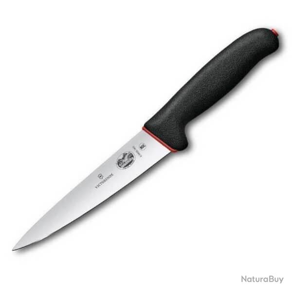 5.5603.16D Couteau  saigner Victorinox Dual Grip noir 16cm