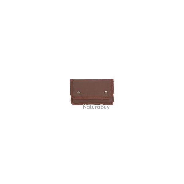 CARTOUCHIERE ETUI TOILE IMPERMEABLE MARRON 10 BALLES GRANDE CHASSE