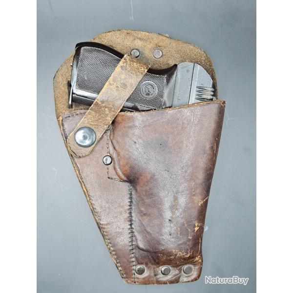 CZ 27 - CZ PISTOLE MODELL 27 - Cal 7,65mm Fabrication BOHMISCHE WAFFENFABRIK AG + ETUI CUIR