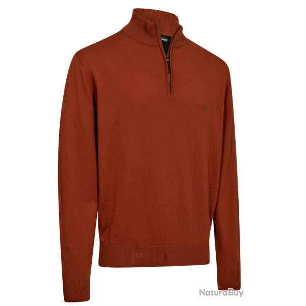 Pull demi zip Harrington rouille DEERHUNTER