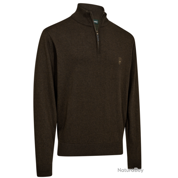 Pull demi zip Harrington marron DEERHUNTER