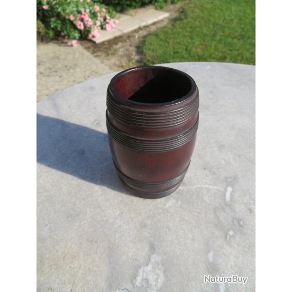 Pot Porte crayon de forme tonneau en bois de fer - Madagascar (XX�)