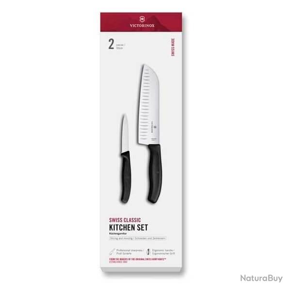 Set de cuisine 2 pices Victorinox SwissClassic noir 6.7133.21G