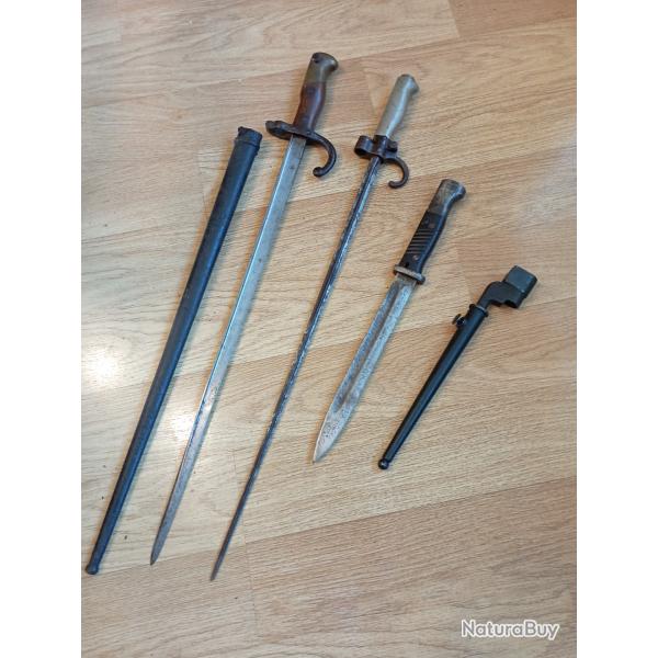 Ensemble de baonnettes  restaurer.