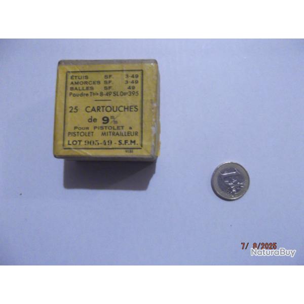 boite vide de munition SFM 9MM POUR PISTOLET ET PISTOLET MITRAILLEUR