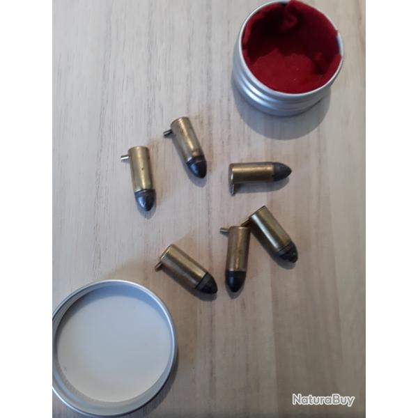 Bote de 6 balles 7mm  broche anciennes en parfait tat .