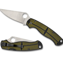 Spyderco C81GBKYLMCP2 Para Military 2 Salt, Yellow/Black G-10
