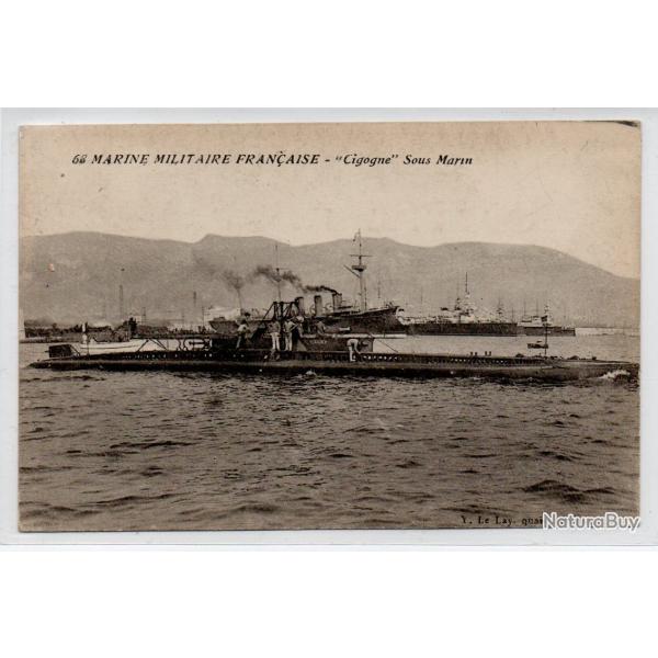 CPA - Marine Militaire Fran�aise - " Cigogne " Sous - Marin N�3988