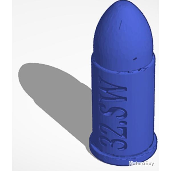 Cartouche factice de manipulation (3D) calibre 32 S&W (court)