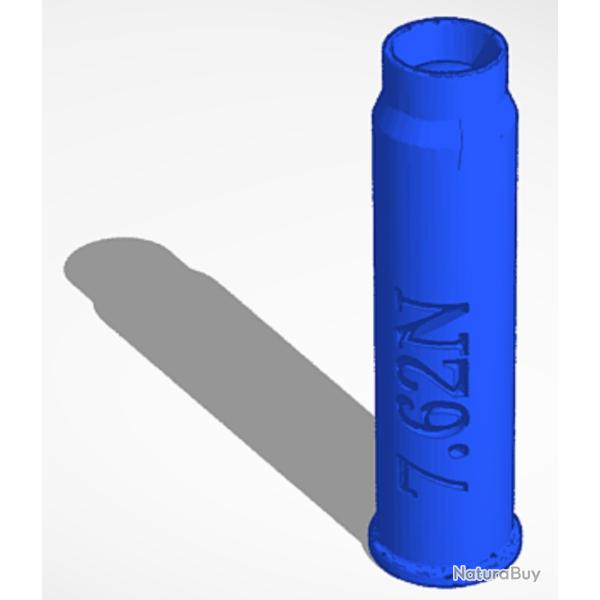 Cartouche factice de manipulation (3D) calibre 7.62 Nagant (7.62x38R)