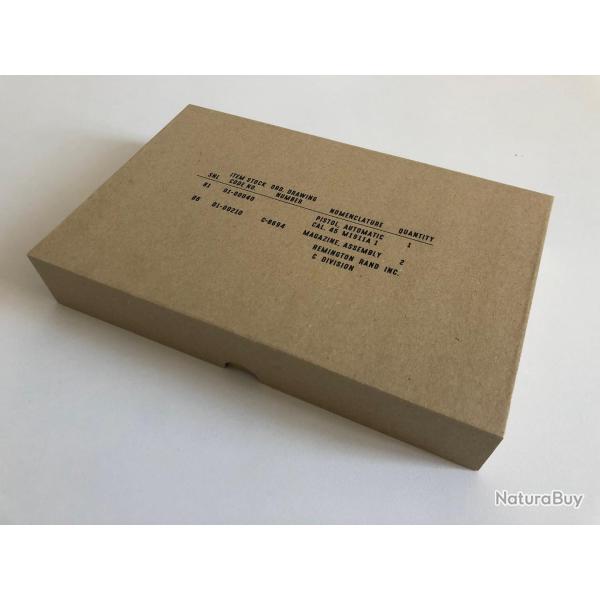 Boite kraft Remington M1911A1 - Stockage Exp�dition 2nd guerre wwii ww2 Colt 1911 A1 39 45 Repro