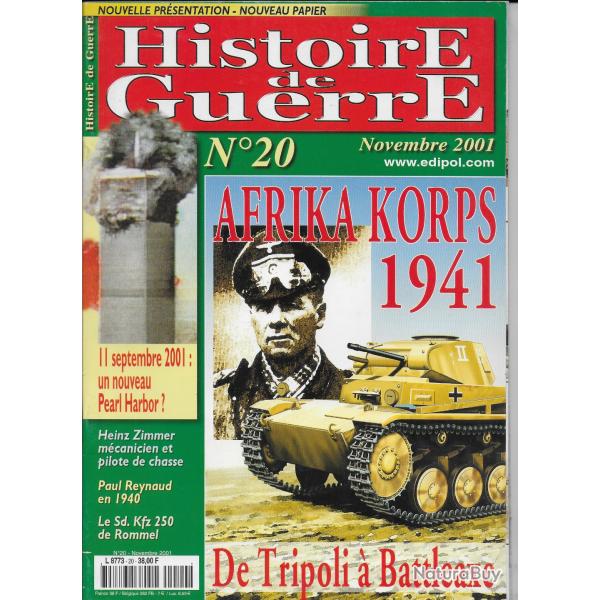 revue HISTOIRE DE GUERRE  N� 20