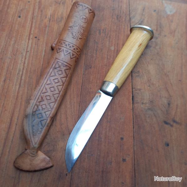 Joli Couteau PUUKKO FINLANDAIS J.MARTTIINI avec tui en cuir