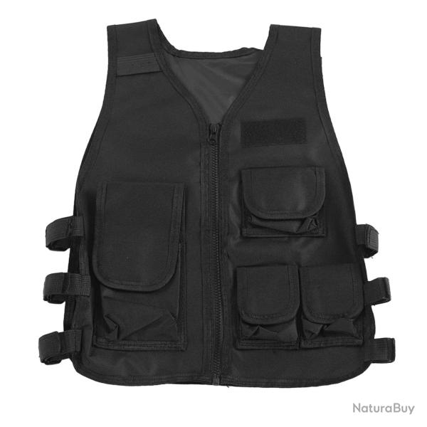 Gilet enfant WGS noir - L