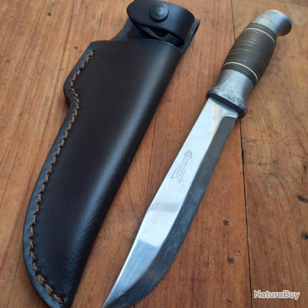 Grand Couteau PUUKKO BRUSLETTO avec �tui en cuir Manche en Cuir