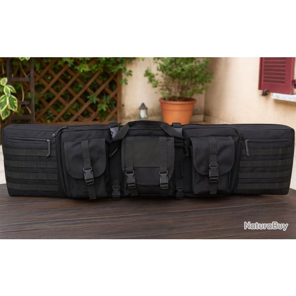 tui / Housse / Sac Tactique Double Fusil (90  120cm) - Oxford 600D Impermable, Rembourr
