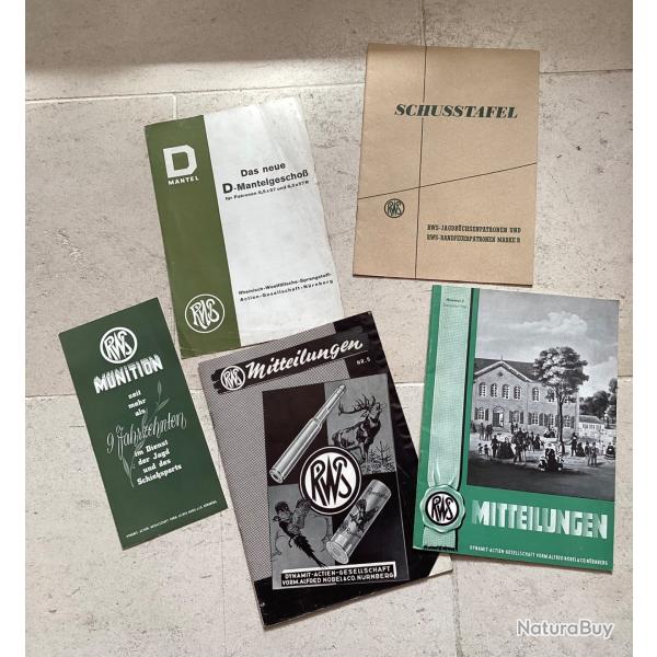 Trois magazines de la firme d'Alfred NOBEL &Co distributeur RWS + flyers publicitaires d'epoque