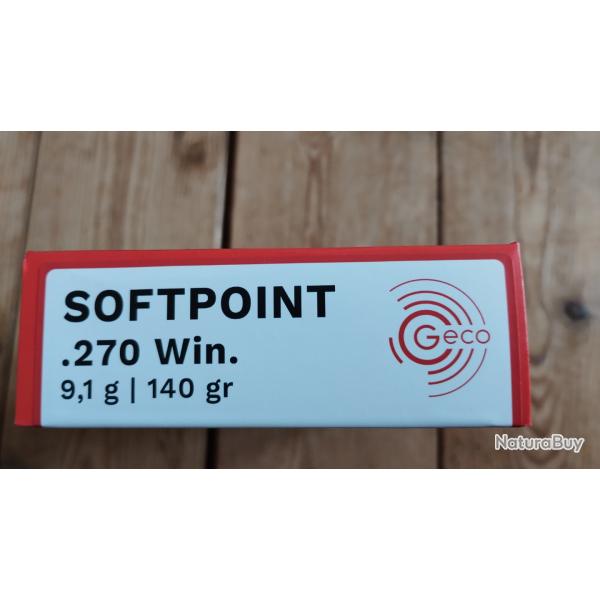.270 win GEC0 star demi-blindee 140 gr - boite 20