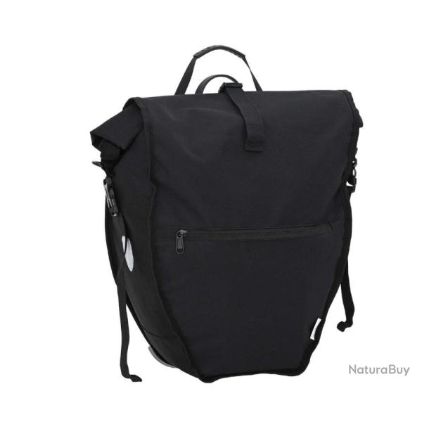 Sac de v�lo noir 25L en polyester - Pour cyclistes urbains et randonneurs