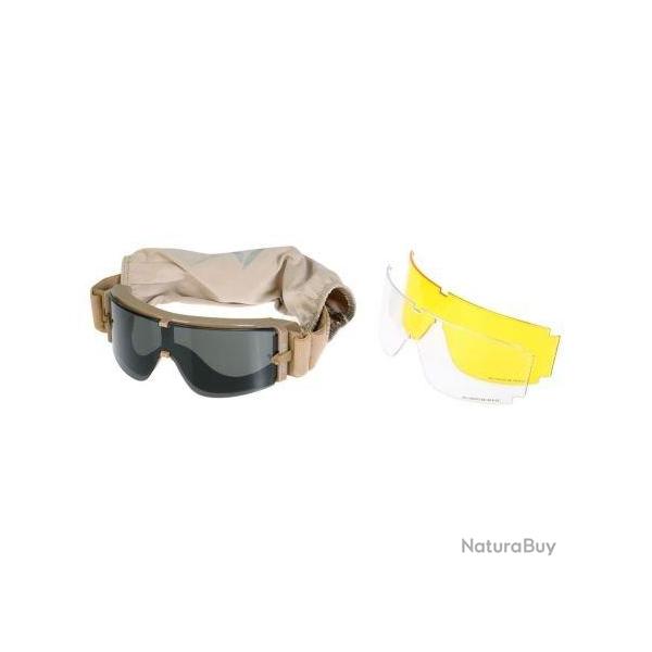 Masque Protection GX-1000 (101 Inc) D�sert Transparent / Jaune / Fum�