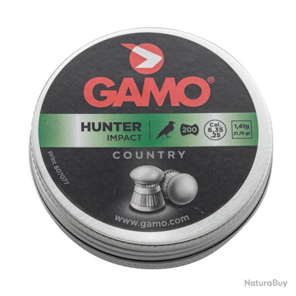 Plombs Hunter Gamo T�te Ronde 6,35 mm - Pr�cision et Puissance - Pour Carabines � Air Comprim�