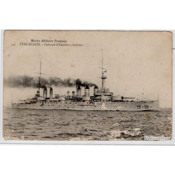 CPA- Marine Militaire Francaise - " VERGNIAUD " Cuirasse dEscadre a turbines  N�4004