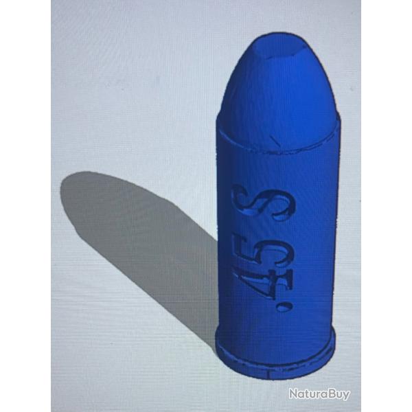 Cartouche factice de manipulation (3D) calibre 45 (45 Schofield)