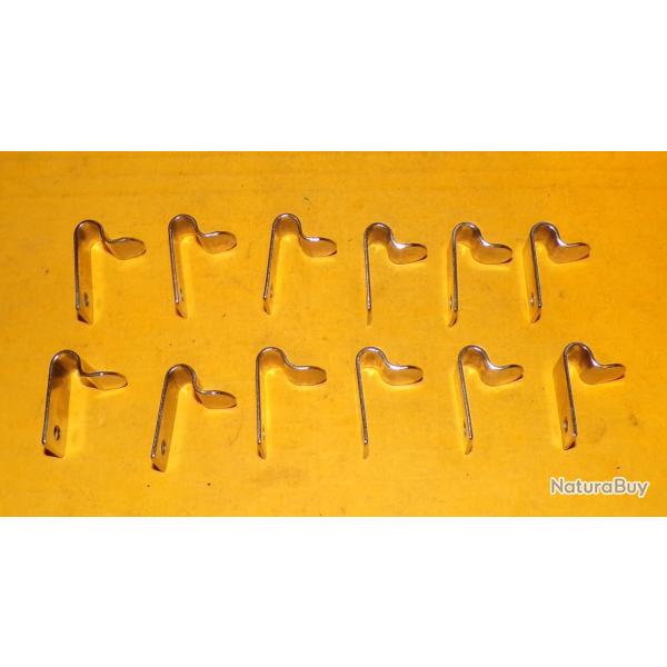 LOT DE 12 ATTACHES BACHES POUR LES REMORQUES DES VEHICULES MILITAIRES DE L'ARMEE FRANCAISE , BON  ET