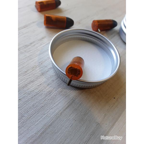 Bote de 3 balles 7mm  broche spalek . Trs rare. Dj recharges ,et utilises . tat trs moyen.