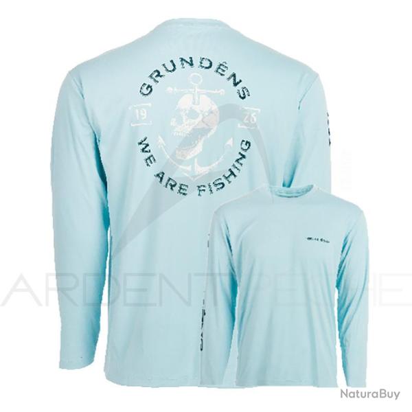 T Shirt GRUNDENS Tech tee anchor down print aquatic S