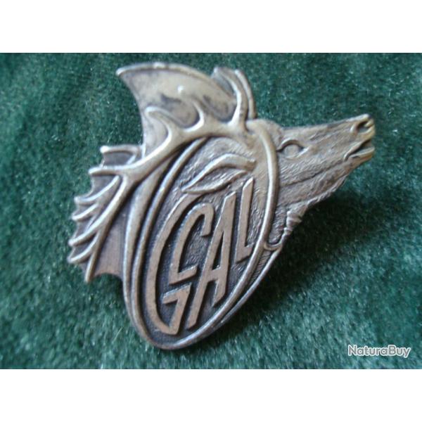 Insigne  m�tal "GCAL" groupement Cyn�getique Alsacien Lorrain m�tal "collector "