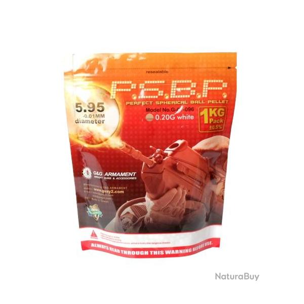 BILLES 0.20G PERFECT EN SACHET DE 1KG "G&G Armament"