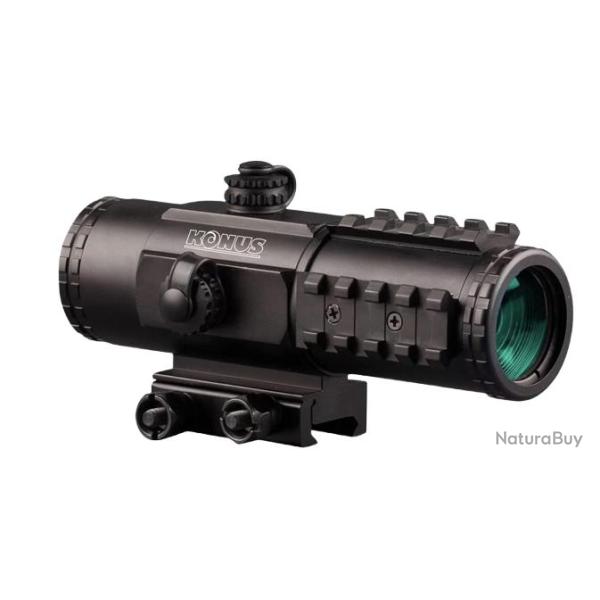 VISEUR KONUS SIGHT PRO PTS2 3X30 2.8 MOA AVEC MONTAGE POUR RAIL WEAVER/PICATINNY