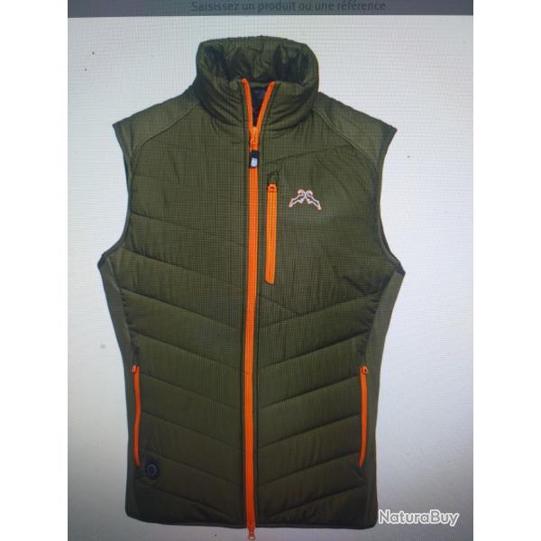 Gilet chauffant hybrid vert Pro hunt ligne Verney Carron