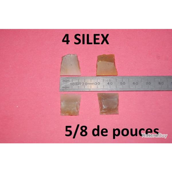 lot de 4 silex blonds 5/8 de pouce - VENDU PAR JEPERCUTE (D24C299)