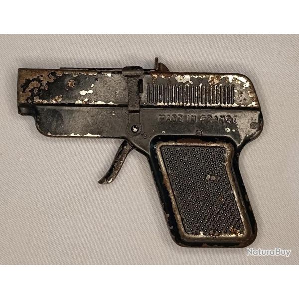 Pistolet jouet � amorce en t�le vintage 50/60 n�2