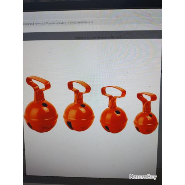 Grelot orange numro 5 3cm