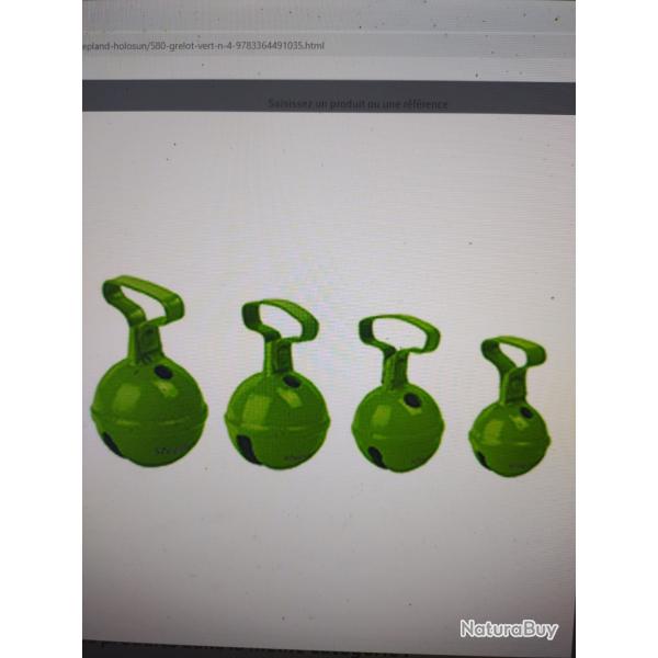 Grelot vert num�ro 4 2.7cm