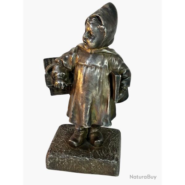 Sculpture argent 825 le chaperon rouge par Henri Levasseur