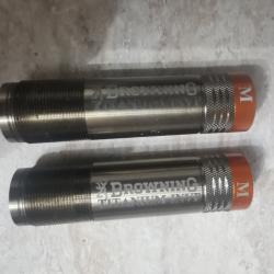 Choke browning invector + cal 20 titanium neuf x 2 : 1/2 et 1/2