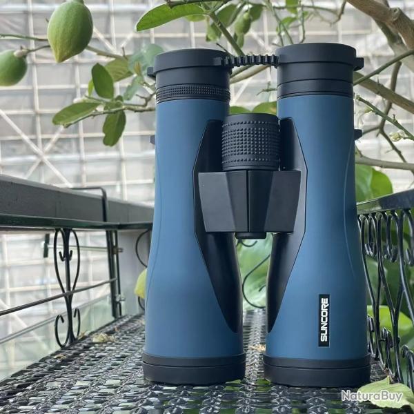 Jumelles 10x50 HD Compactes Haute Puissance pour Chasse Oiseaux Voyages Matchs et Etoiles Bleu