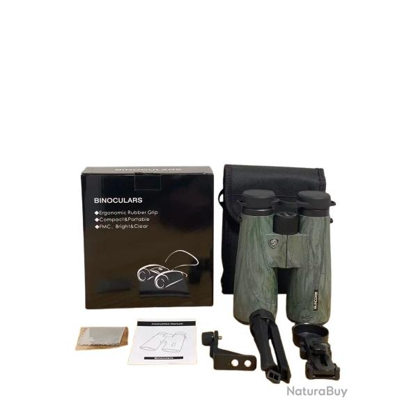 Jumelles 10x50 HD Compactes Haute Puissance pour Chasse Oiseaux Voyages Matchs et Etoiles Camouflage