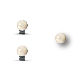 GUIDON BLANC OVALE M2.6 D4 "MEGALINE"