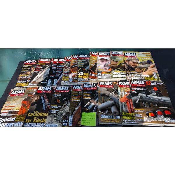 Vend 19 revues ARMES DE CHASSE