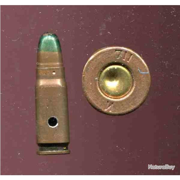 7.62 Tokarev - RARE tra�ante pointe verte �tui acier cuivr� - URSS - P�riode Guerre Froide