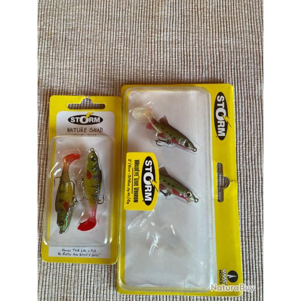 Lot de 4 leurres souples Storm