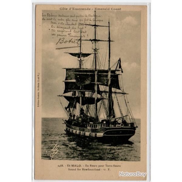 CPA- Marine - Cote d'Emeraude-Emerald Coast St-MALO En Route pour Terre-Neuve N�4031